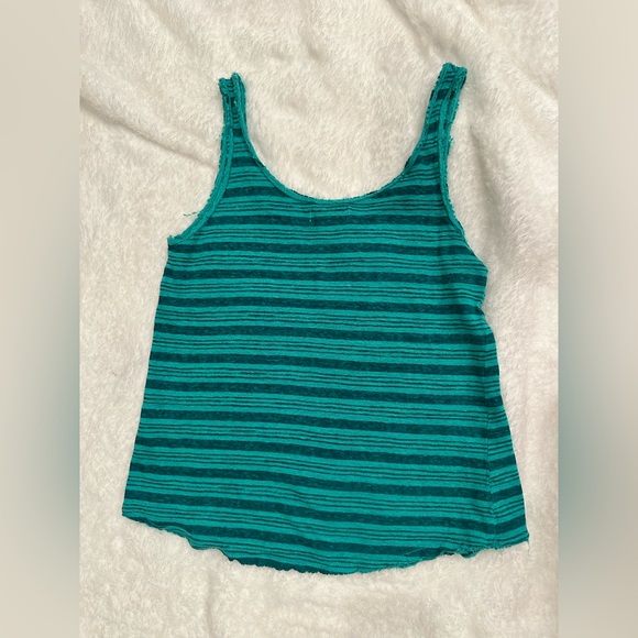 Lucky Brand raw edge stripe tank size xs - Picture 3 of 5